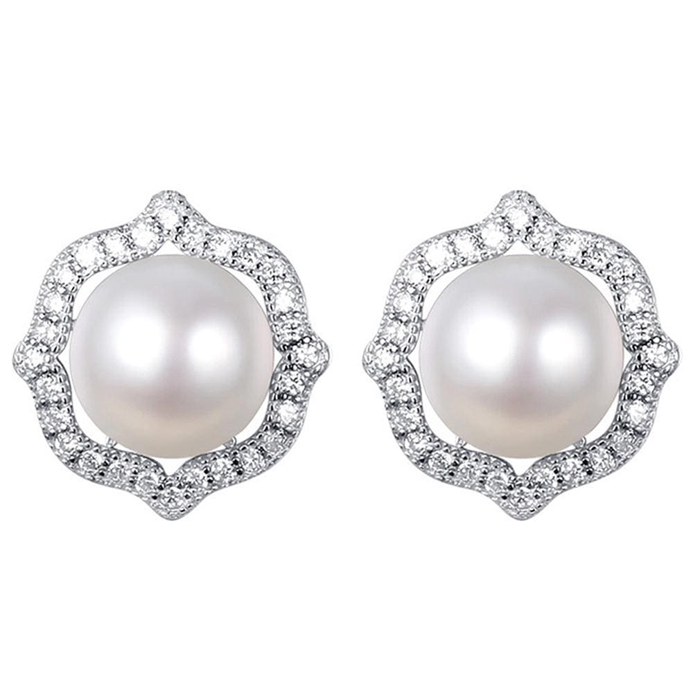 Solid 925 Sterling Silver Glory Pearl Earrings - Brilliant Co