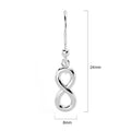Solid 925 Sterling Silver Infinity French Hook Earrings