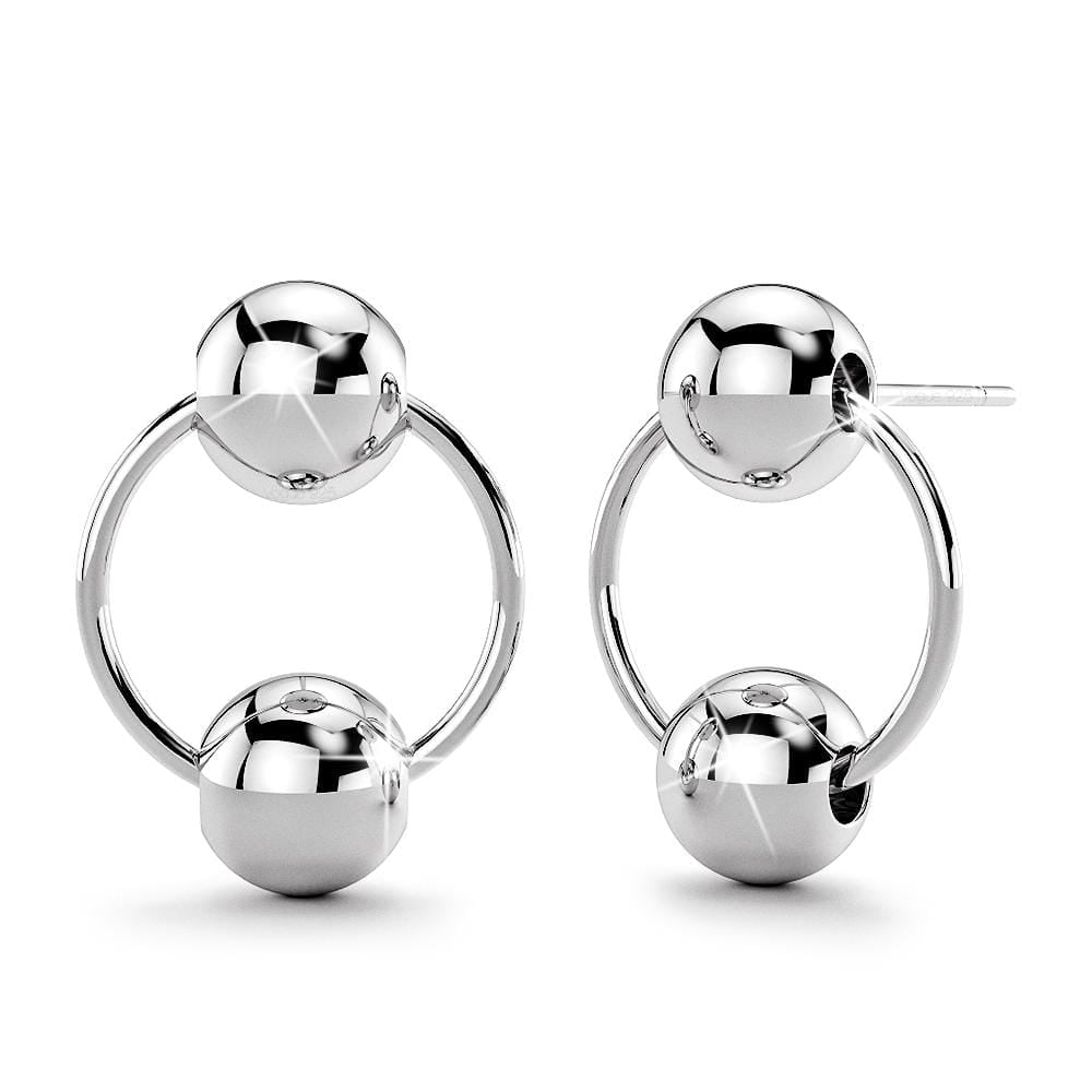 Solid 925 Sterling Silver Pop Drop Earrings - Brilliant Co
