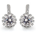 Solid 925 Sterling Silver CZ Sparkle Earrings - Brilliant Co