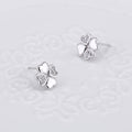 Solid 925 Sterling Silver Heart Petals Studs Earrings - Brilliant Co
