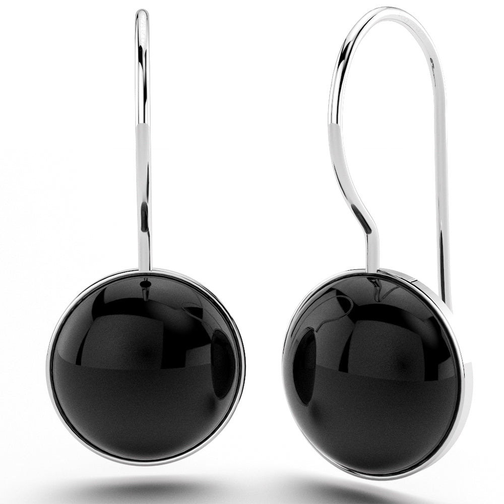 solid-925-sterling-silver-black-onyx-earrings-round-cabochon-3