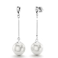 Solid 925 Sterling Silver Reko  Drop Earrings Embellished with Swarovski Crystal Pearls - Brilliant Co