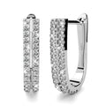 Solid 925 Sterling Silver Timeless Simulated Diamond Huggie Earrings - Brilliant Co