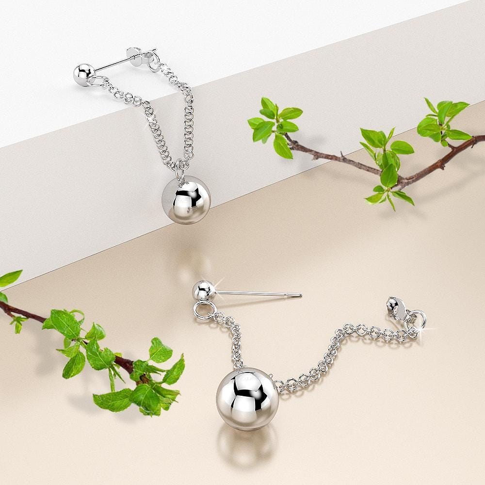 Solid 925 Sterling Silver Orbital Earrings