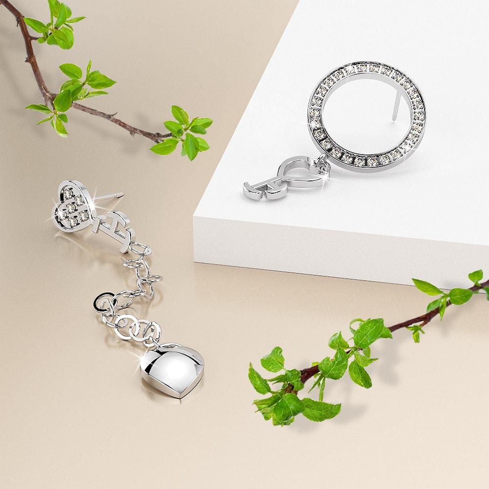 Solid 925 Sterling Silver Uneven Drop Earrings - Brilliant Co