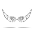 Solid 925 Sterling Silver Angel Wing Climber Earrings - Brilliant Co