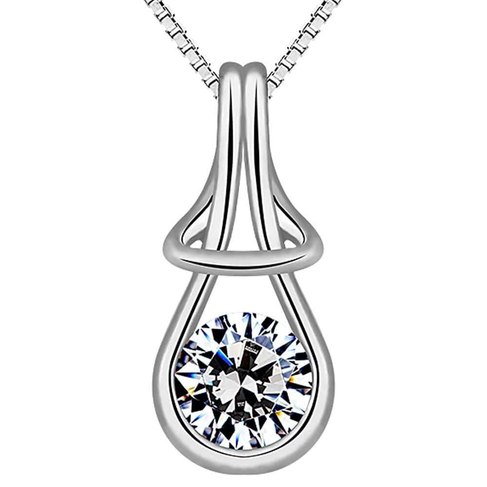 Solid 925 Sterling Silver Angel Necklace - Brilliant Co