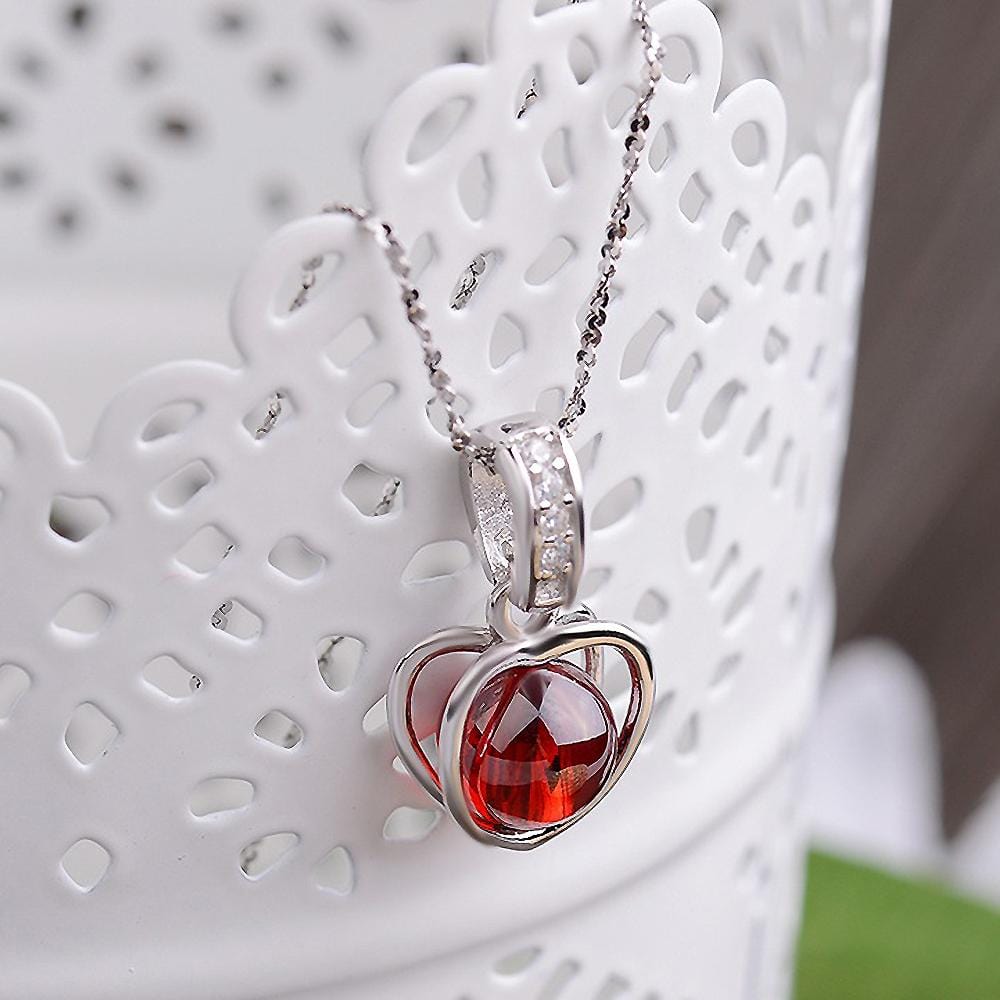 Solid 925 Sterling Silver Heart Case Pendant