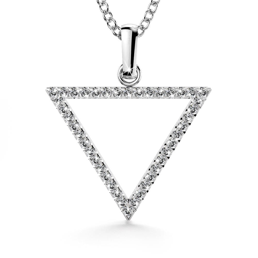 Solid 925 Sterling Silver Triangle Pendant - Brilliant Co