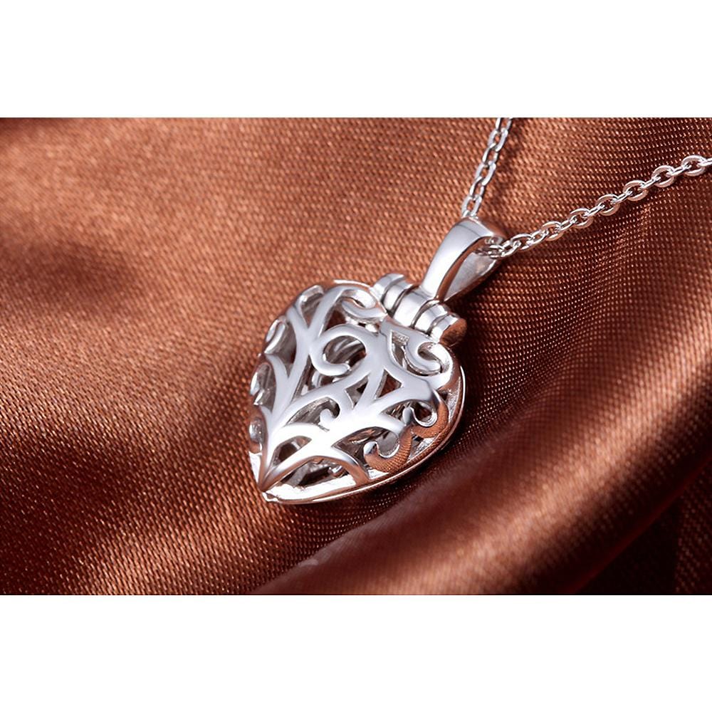 Solid 925 Sterling Silver Zircon Heart Pendant - Brilliant Co