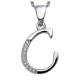 Solid 925 Sterling Silver Alphabet Pendant Collection - 4