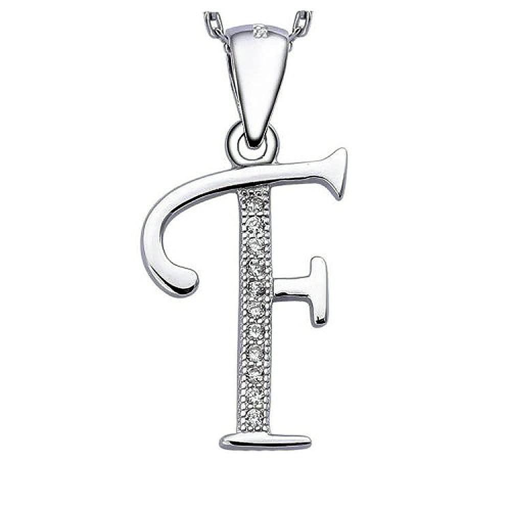 Solid 925 Sterling Silver Alphabet Pendant Collection - 7