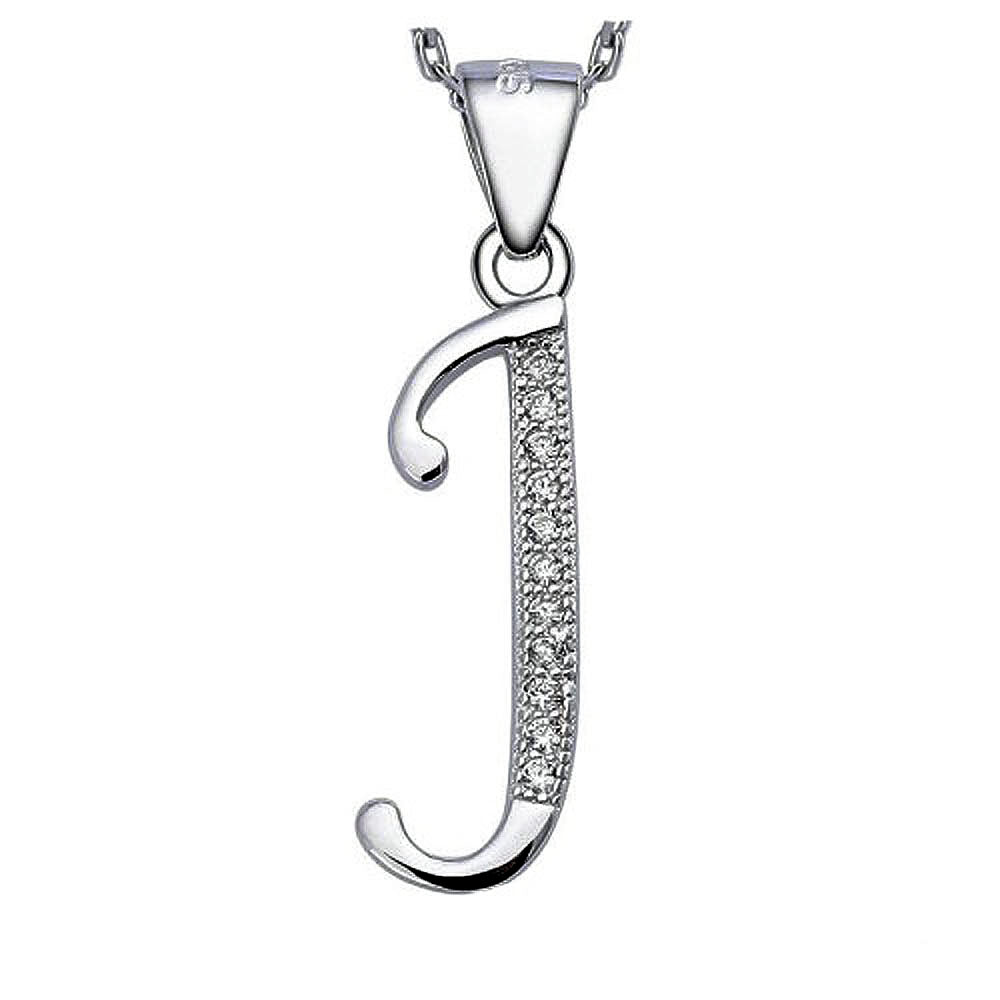 Solid 925 Sterling Silver Alphabet Pendant Collection - 11