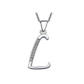 Solid 925 Sterling Silver Alphabet Pendant Collection - 13