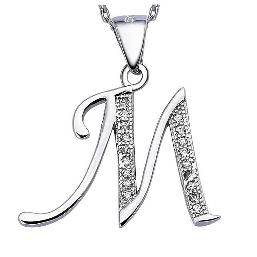 Solid 925 Sterling Silver Alphabet Pendant Collection - 14