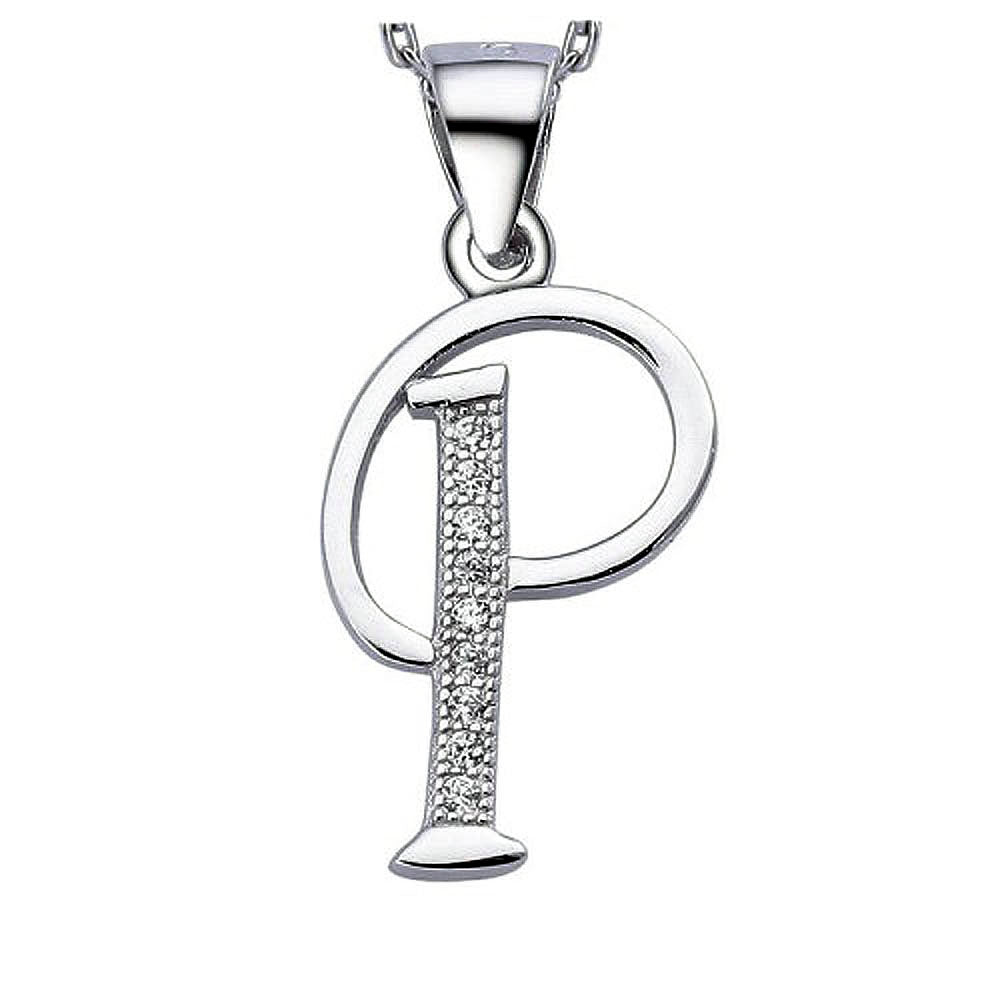 Solid 925 Sterling Silver Alphabet Pendant Collection - 17