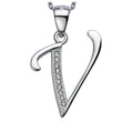 Solid 925 Sterling Silver Alphabet Pendant Collection - 23
