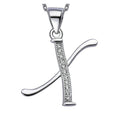 Solid 925 Sterling Silver Alphabet Pendant Collection - 25