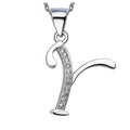 Solid 925 Sterling Silver Alphabet Pendant Collection - 26