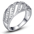 Solid 925 Sterling Silver Constanina Wave Ring
