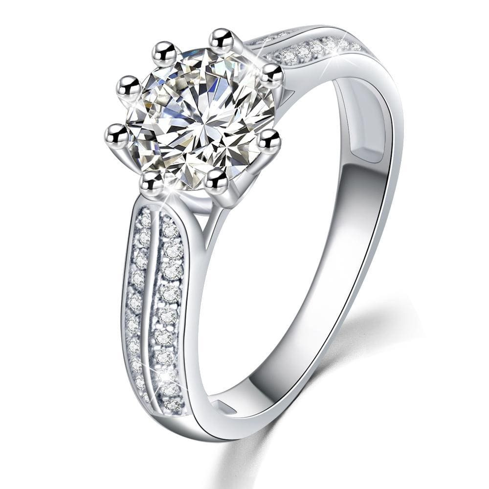 Solid 925 Sterling Silver My Only Sunshine Solitaire Ring