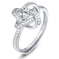 Solid 925 Sterling Silver Dazzling Love Knot Ring - Brilliant Co
