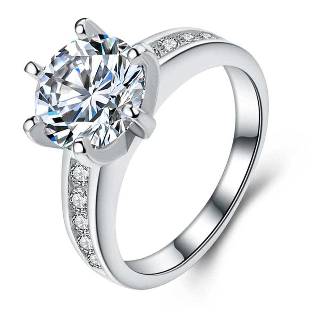 Solid 925 Sterling Silver Zirconia Desire Ring