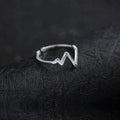 Solid 925 Sterling Silver Zigzag Affair Ring - Brilliant Co