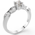 Solid 925 Sterling Silver Simulated Diamond Ring