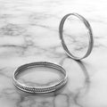 Solid 925 Sterling Silver Oxidized Twisted Line Stackable Ring