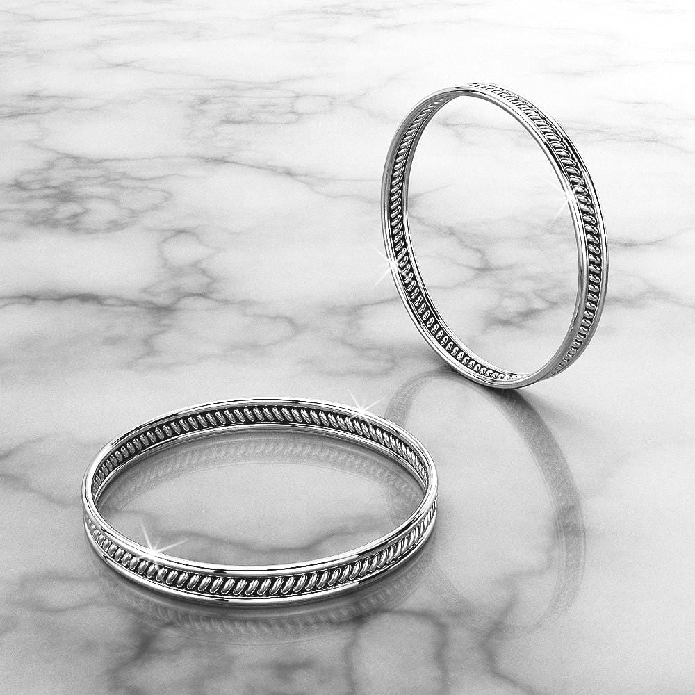 Solid 925 Sterling Silver Oxidized Twisted Line Stackable Ring