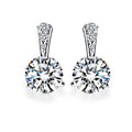 Solid 925 Sterling Silver Constantine Burst Diamonelle Pendant And Earrings Set - Brilliant Co
