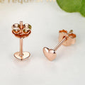 Boxed 3 Pair Set Solid 925 Sterling Silver Mini Heart Love Shaped Stud Earrings in Silver, Rose Gold and Gold Plated - Brilliant Co
