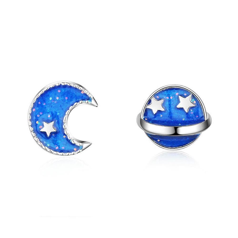 Blue Cosmos Stud earrings - Brilliant Co