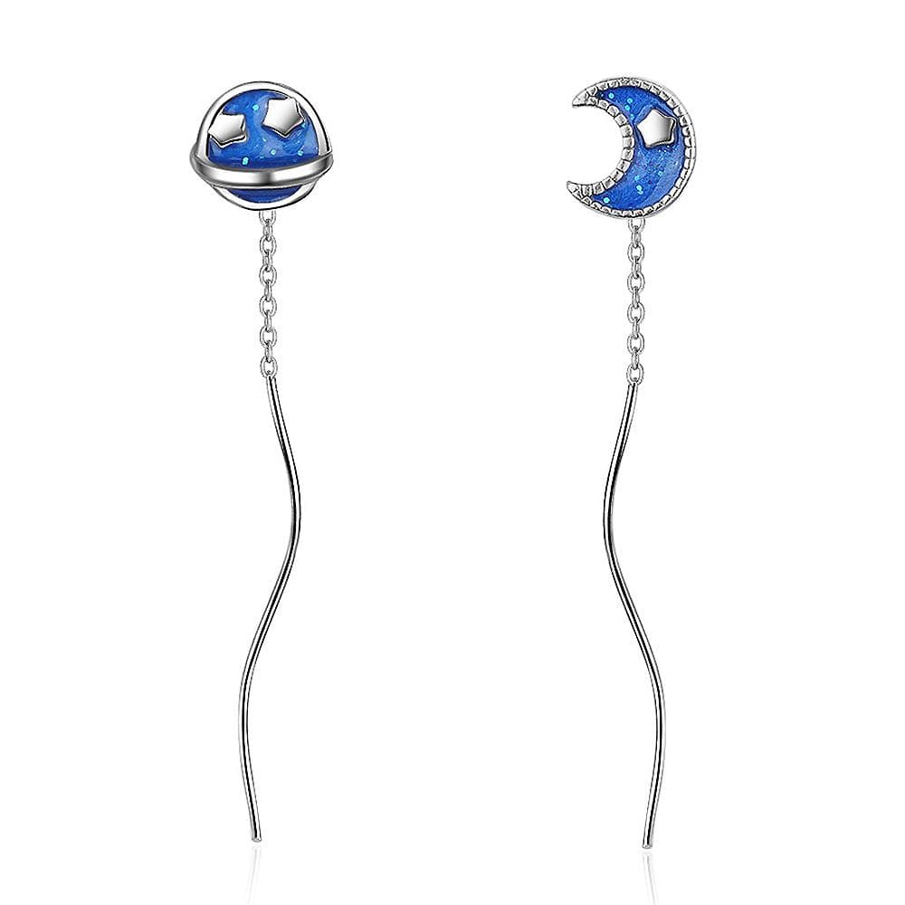 Blue Cosmos Dangle Earrings - Brilliant Co