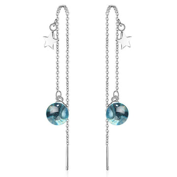 Cyan Threader Earrings - Brilliant Co