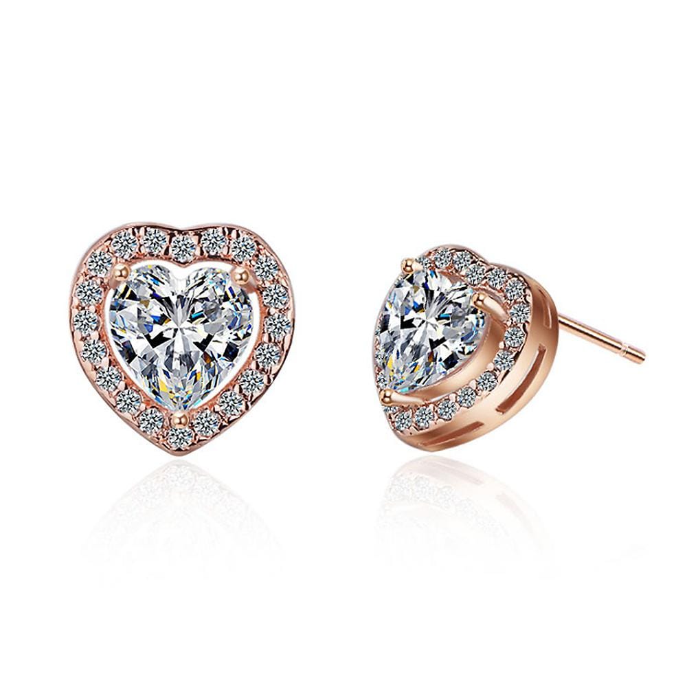 Emilia Heart Stud Earrings - Brilliant Co