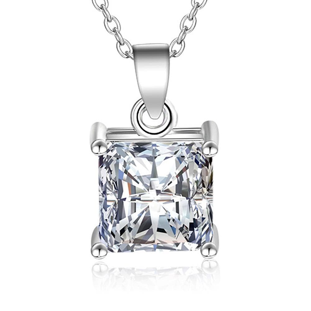 Princess Cut Necklace - Brilliant Co