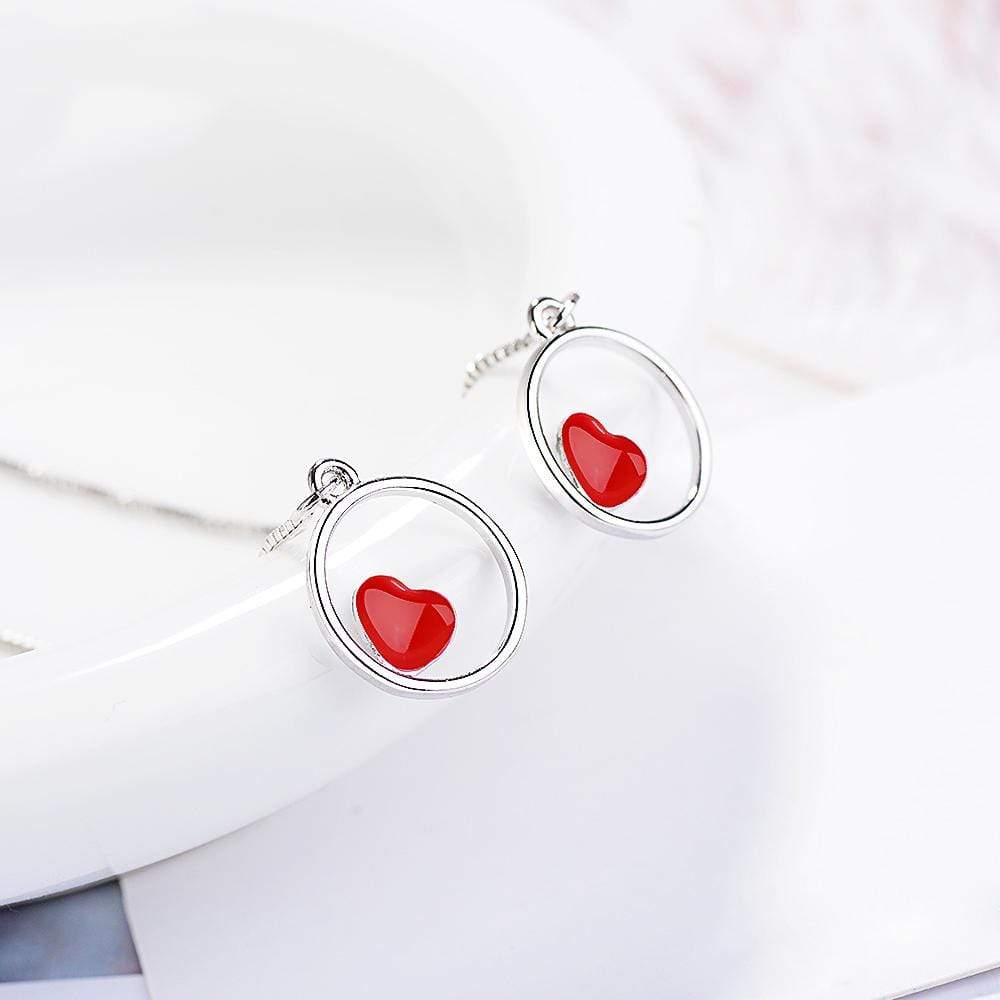 Brilliant Co Earrings Trapped Love in The Circles Threader Earrings