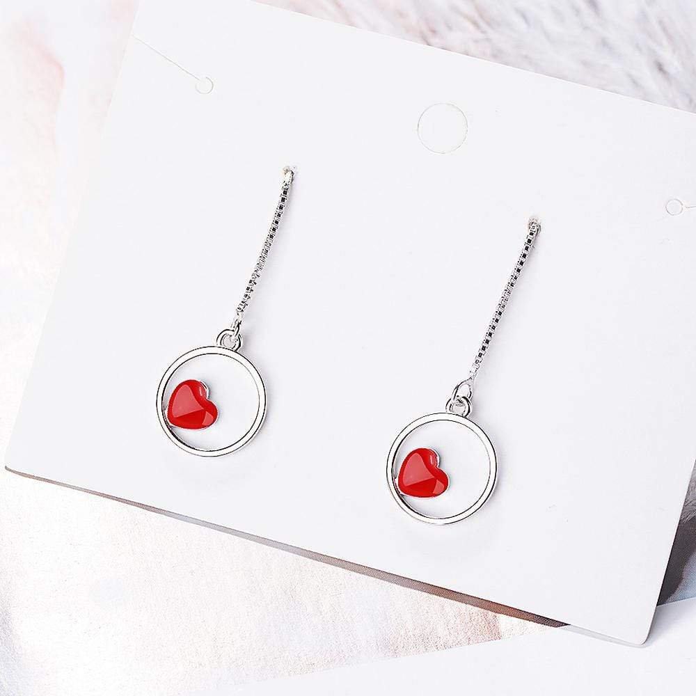 Brilliant Co Earrings Trapped Love in The Circles Threader Earrings