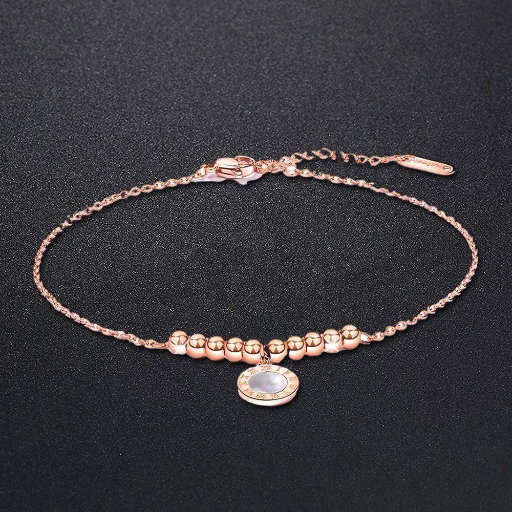 Bullion Gold Anklets Oyster Shell Charm Anklet