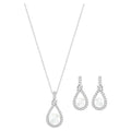 Enlace set, White, Rhodium plated - Brilliant Co