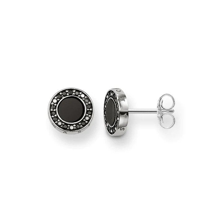 EAR STUDS "CLASSIC PAVE BLACK"