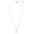 Gabriella Pearl pendant, White, Rhodium plated - Brilliant Co