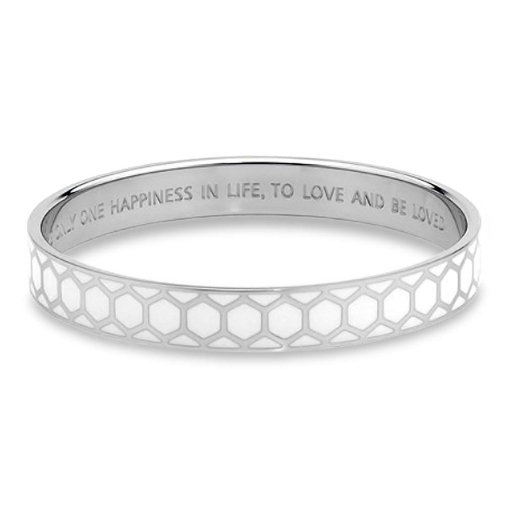 White Honeycomb 10mm Bangle