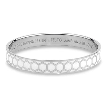 White Honeycomb 10mm Bangle