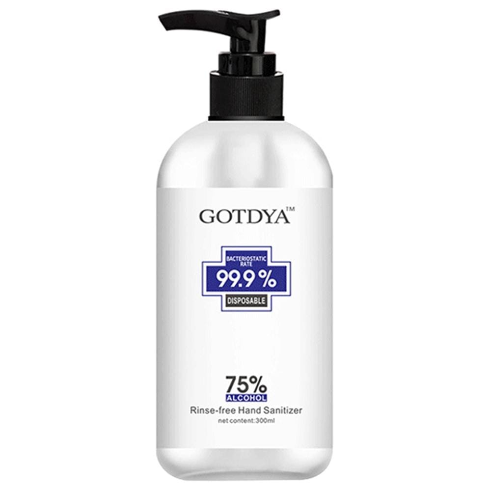 GOTDYA Hand Sanitiser GOTDYA 300ml 75% Alcohol Antibacterial Hand Sanitiser Gel Kills 99.9% Germs Rinse-Free Pump Bottle