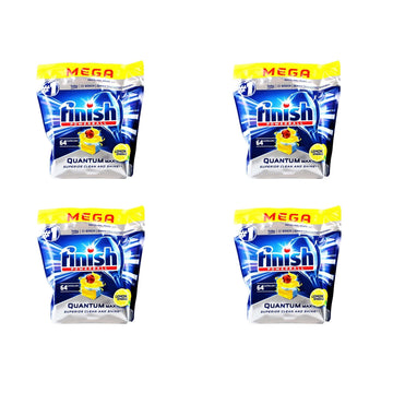 4 x 64 Packs Finish Powerball Quantum Dishwashing Tablets Lemon (256 Tablets)