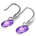 Timeless Crystal Drop Earrings Purple Embellished with Swarovski¬Æ crystals